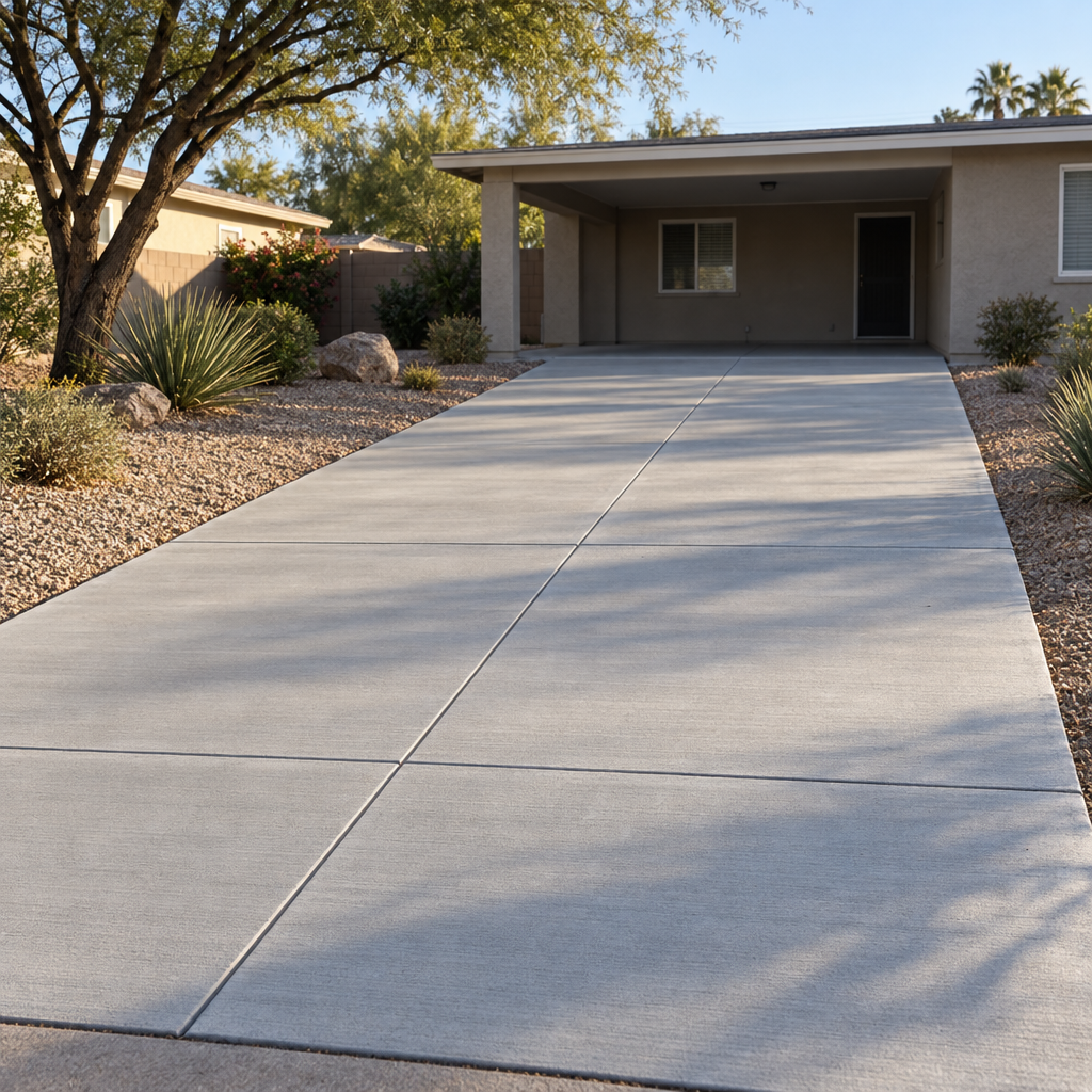concrete driveway contractors replacing a cracked driveway in Albuquerque