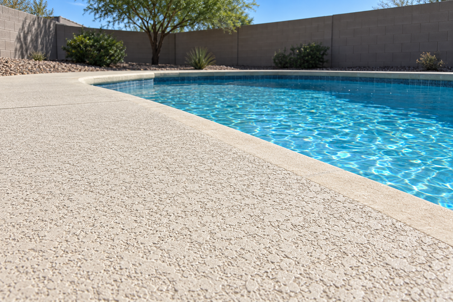 pool deck resurfacing with cool deck coating in Albuquerque
