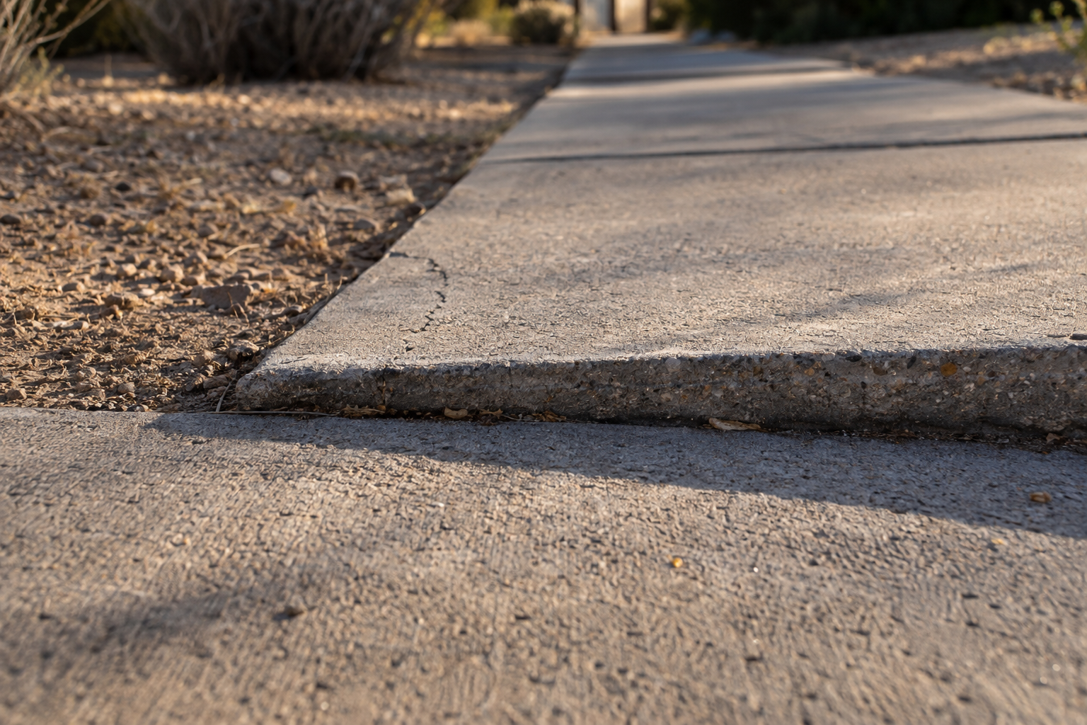 sidewalk repair of a raised concrete panel in Albuquerque